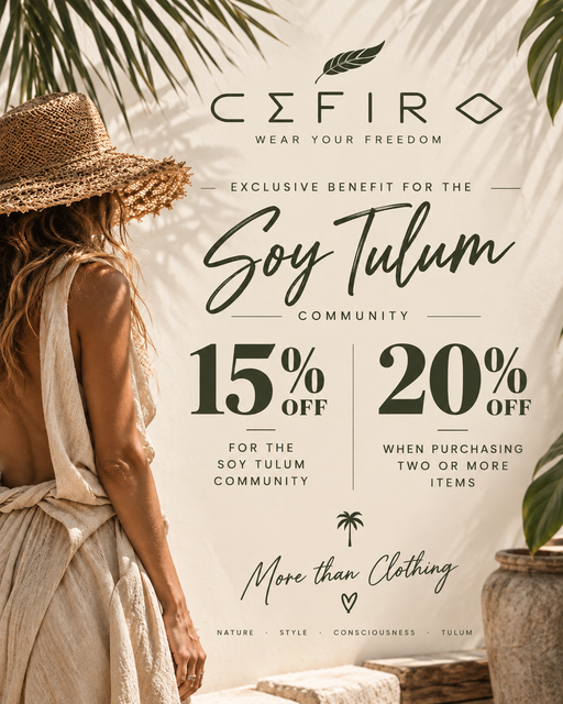 15% Off for Soy Tulum community, 20% Off