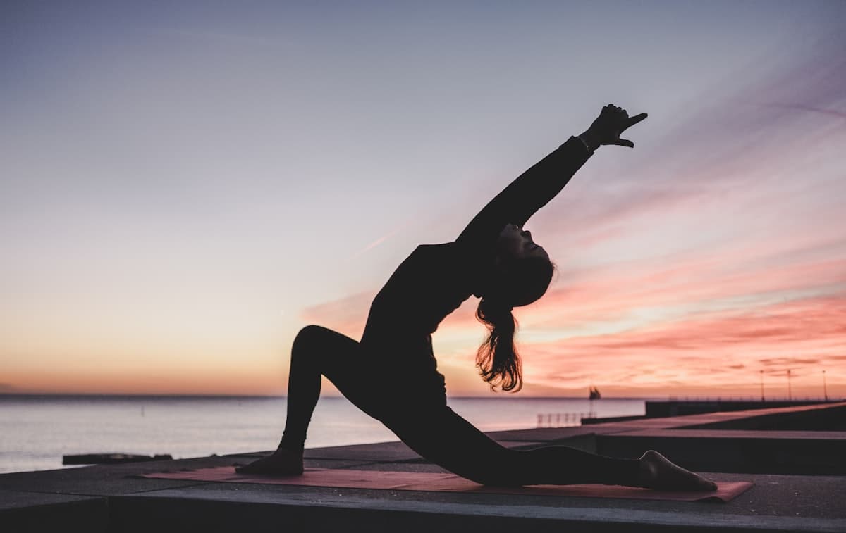 Calm wellness session in warm light